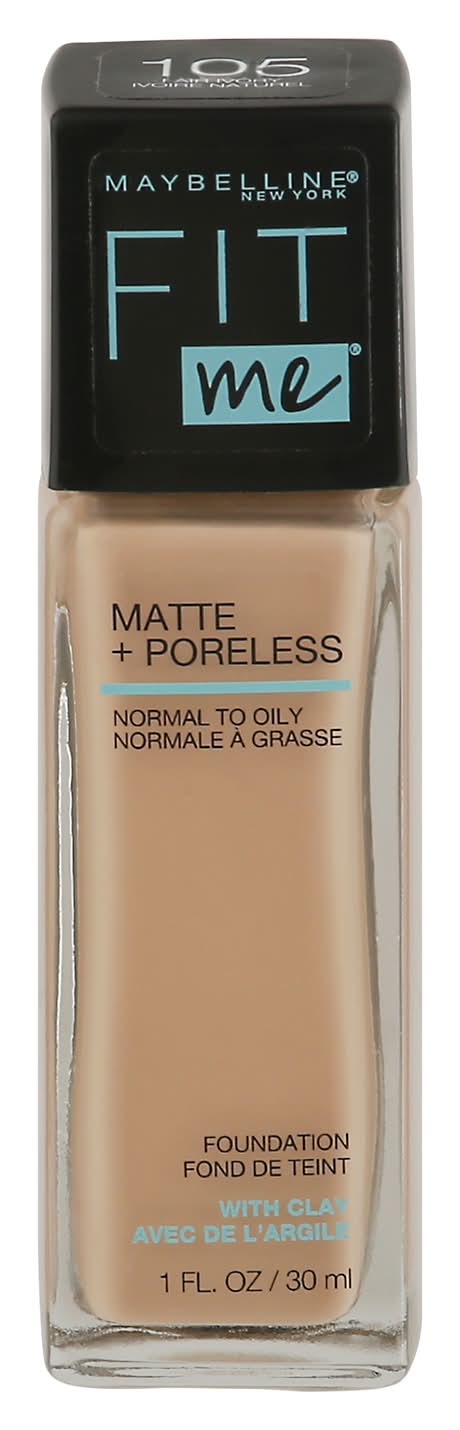 Maybelline 105 Fair Ivory Fit Me Matte + Poreless Foundation (1 fl oz)