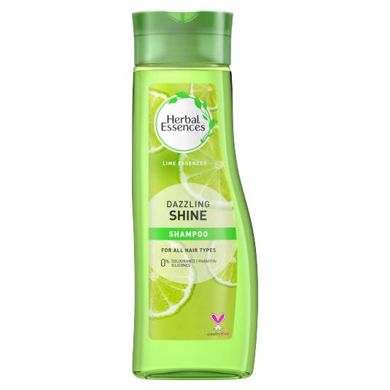 Herbal Essences Base Dazzling Shine Shampoo Lime Scent Hair Gloss For Shine Cruelty Free (400ml)
