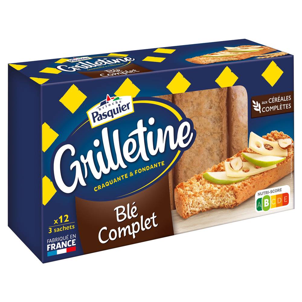 Grilletine - Biscottes blé complet (12 pièces)