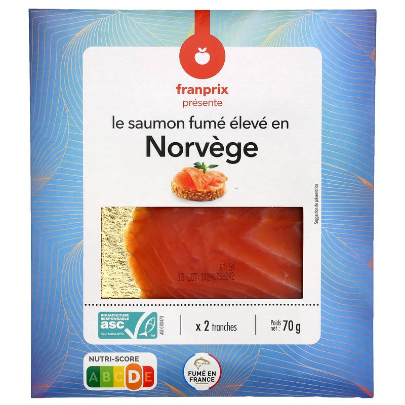 Franprix - Saumon fumé élevé en norvège (2)