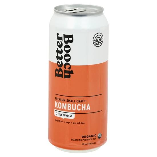 Better Booch Grapefruit + Sage + Pu-Erh Tea Kombucha (16 oz)