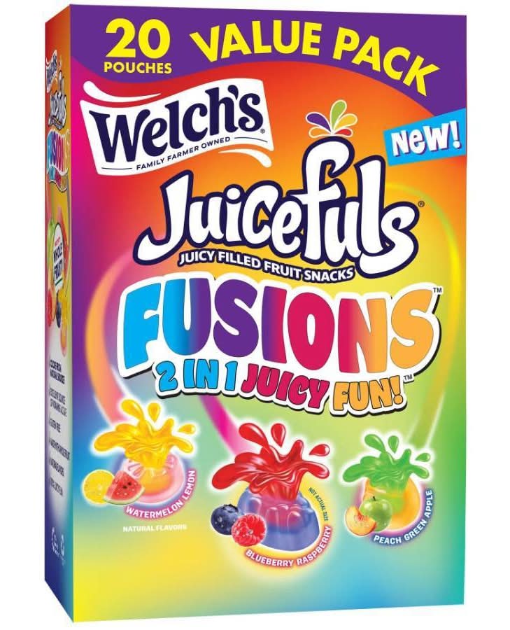 Welch's Juicefuls Fusions Fruit Snacks, Assorted (20 x 0.8 oz)