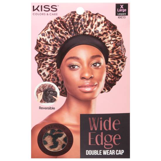 Kiss Colors & Care Leopard Wide Edge X Large Double Wear Cap