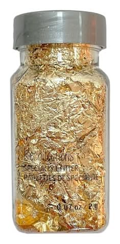 Recollections Specialty Glitter Foil Flakes, Gold (0.07 oz)