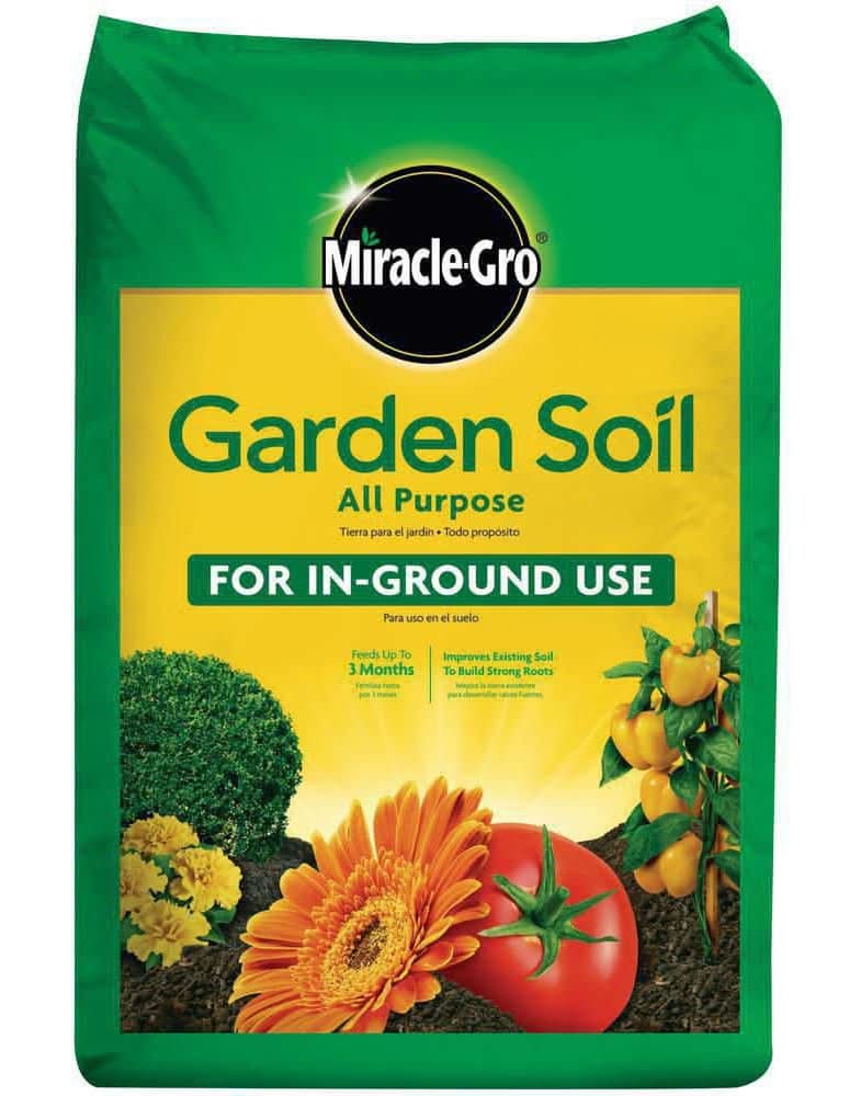 Miracle-Gro Garden Soil All Purpose 0.75 Cu. Ft. For In-Ground Use, Gardens And Raised Beds, Flowers, Vegetables, Trees, Shrubs