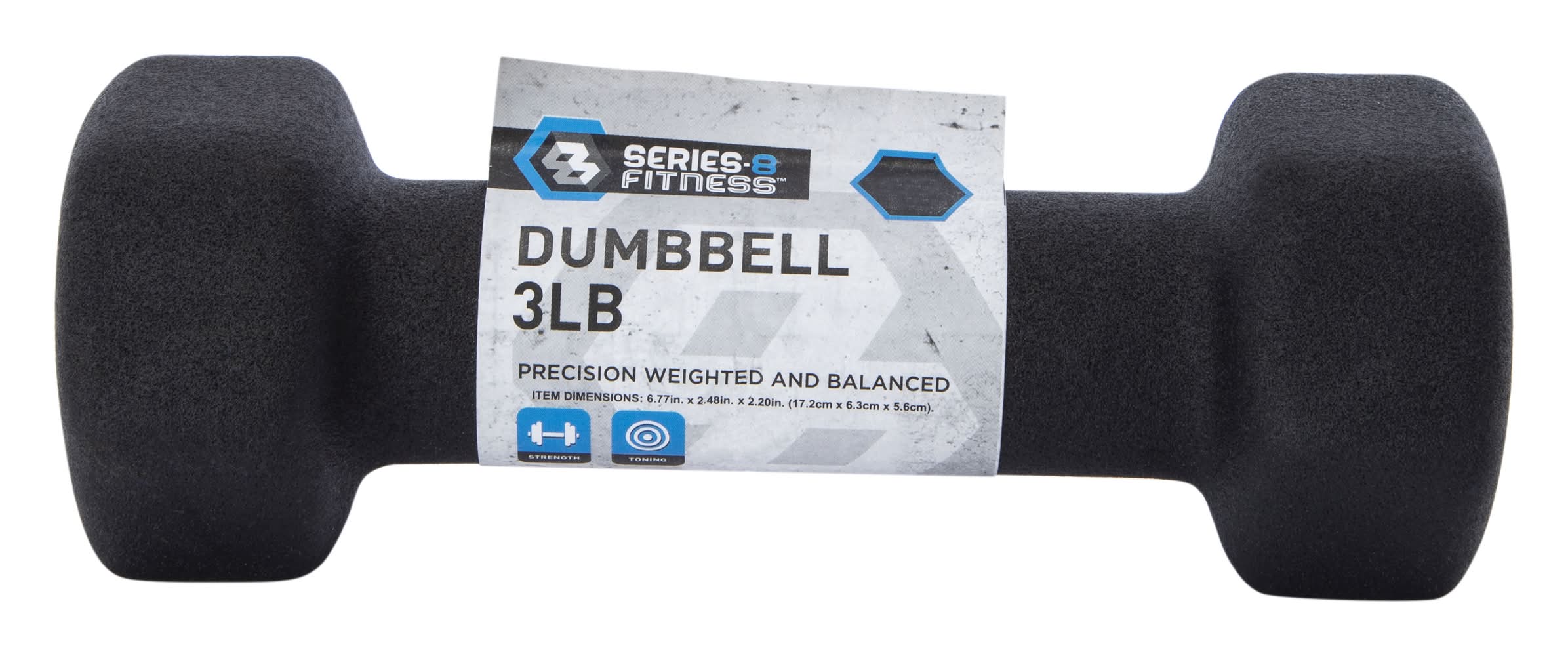 Series-8 Fitness™ 3lb Dumbbell Black