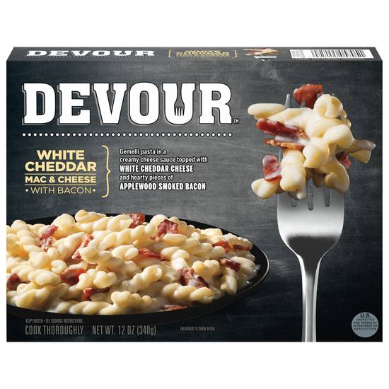 Devour White Cheddar Mac & Cheese With Bacon