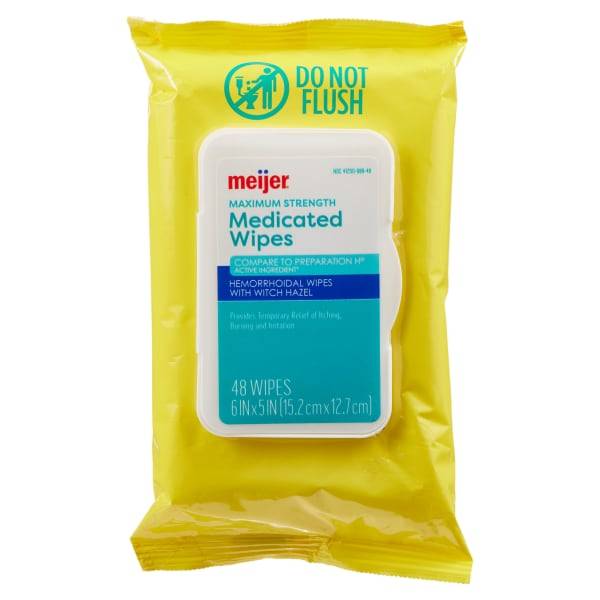 Meijer Hemorroidal Medicated Wipes