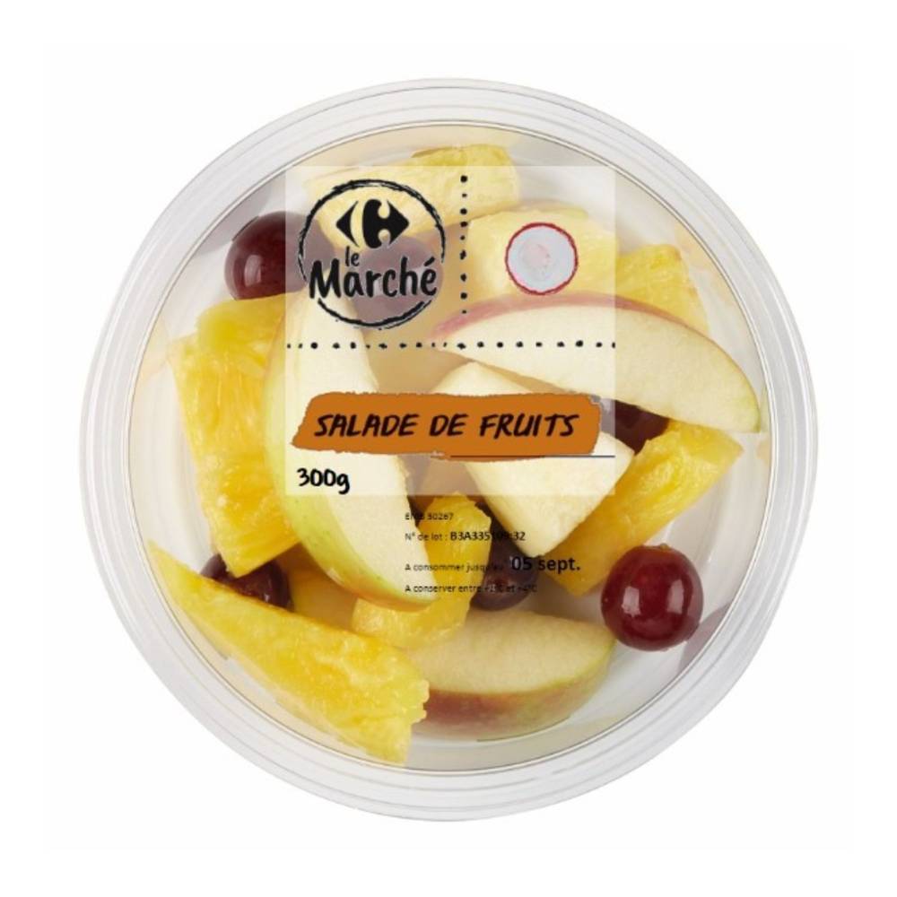 Salade de fruits prête à l'emploi CARREFOUR LE MARCHE - la barquette de 300g