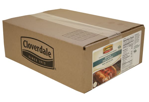Cloverdale Beef Hot Dogs Franks (10 lbs)