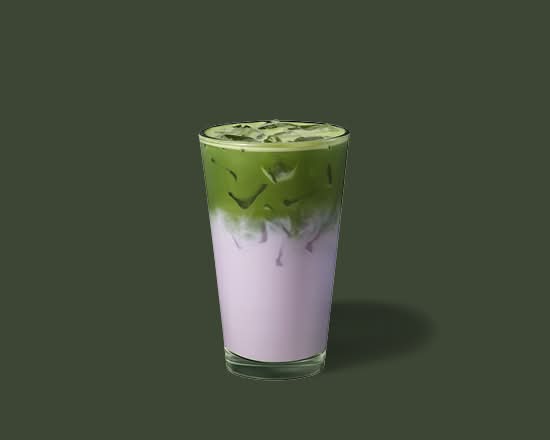 Iced Ube Vanilla Matcha Latte