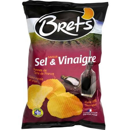 Chips sel vinaigre Brets - le paquet de 125g