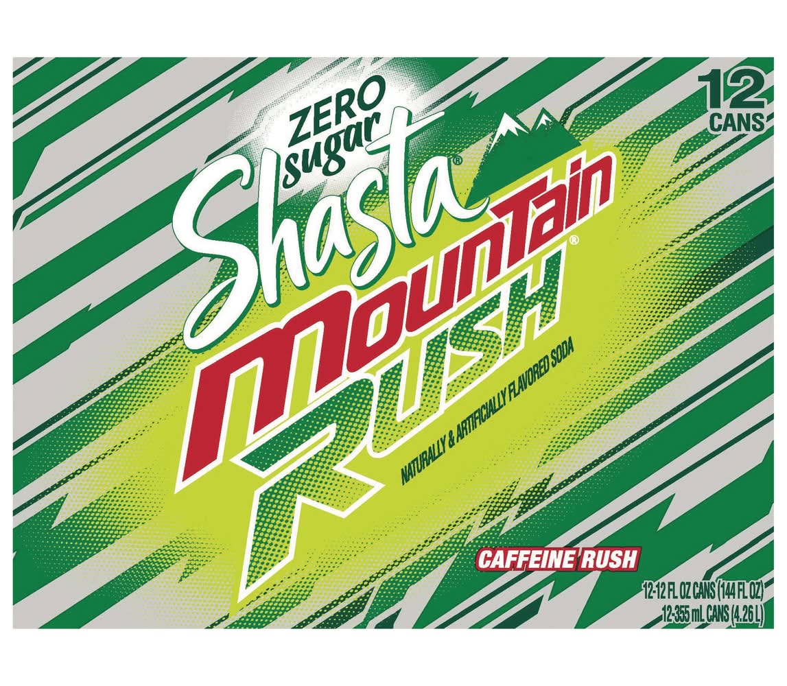 Shasta Zero Sugar Mountain Rush Soda Pop (12 x 12 fl oz)