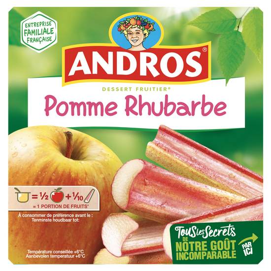 Andros - Compote de fruits (pomme - rhubarbe)