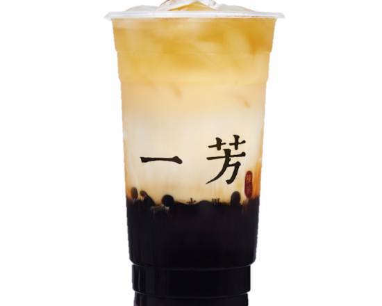 Brown Sugar Pearl Oolong Tea Latte 黑糖粉圆烏龍鮮奶茶