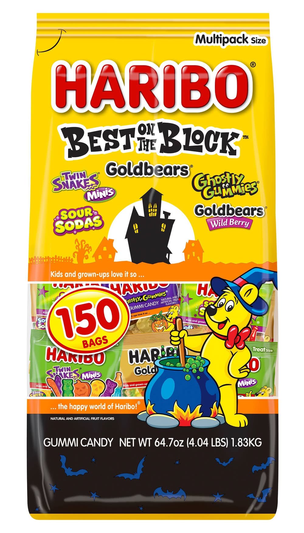 Haribo Halloween Best on the Block Candy Bag - 150ct/64.7oz