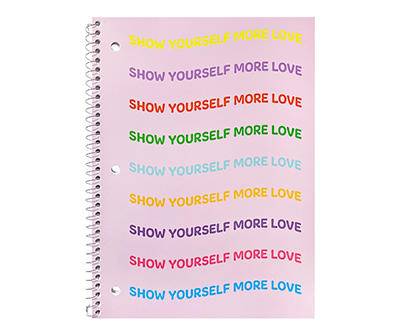 "More Love" Pink 60-Page Spiral-Bound Notebook