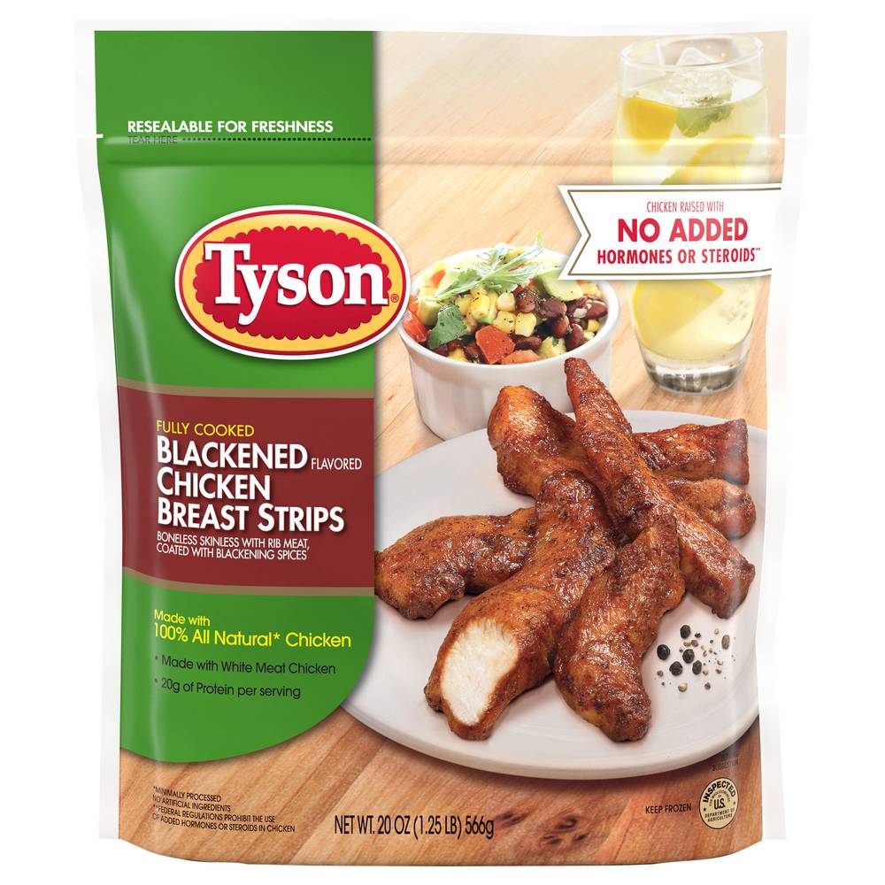 Tyson Blackened Breast Strips, Chicken (20 oz)