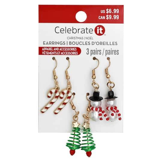 Candy Cane Earring Set By Celebrate It