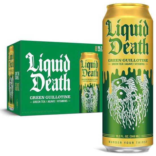 Liquid Death Iced Green Tea King Sized (8 pack, 19.2 fl oz) (guillotine)