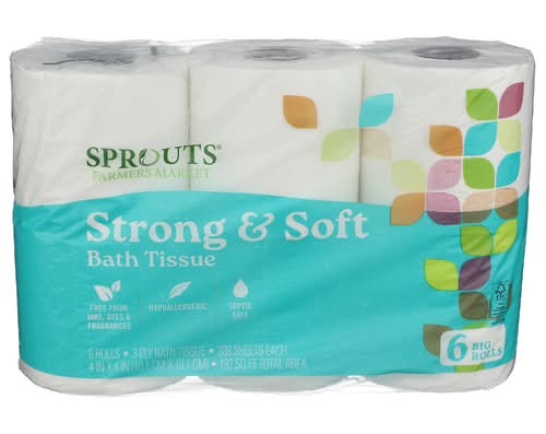 Sprouts Bath Tissue 3 Ply 6 Roll