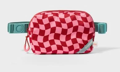 Cat & Jack Kid's Fanny pack Checkered, Pink