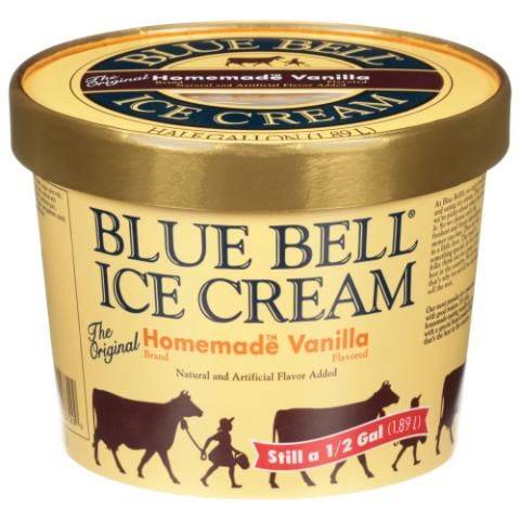 Blue Bell Homemade Vanilla Half Gallon