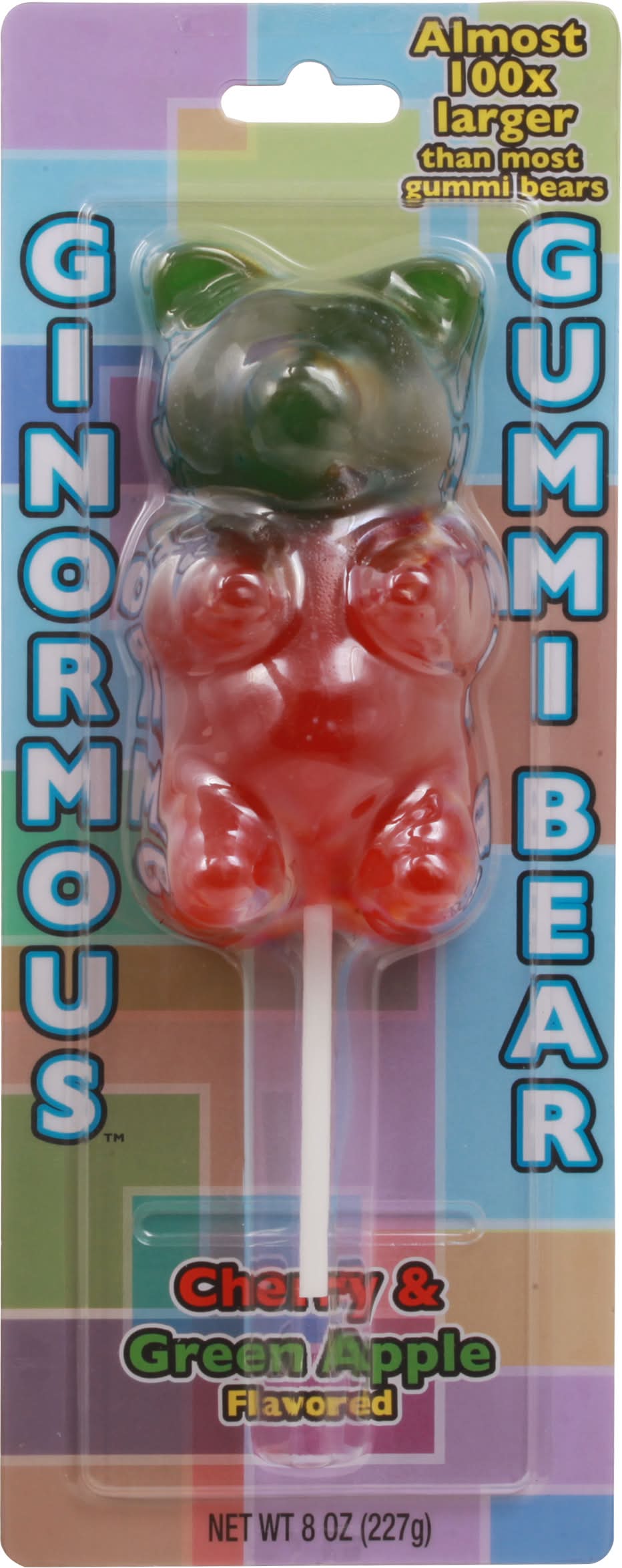 GINORMOUS GUMMI BEAR Cherry & Green Apple Gummi Bear (8 oz)