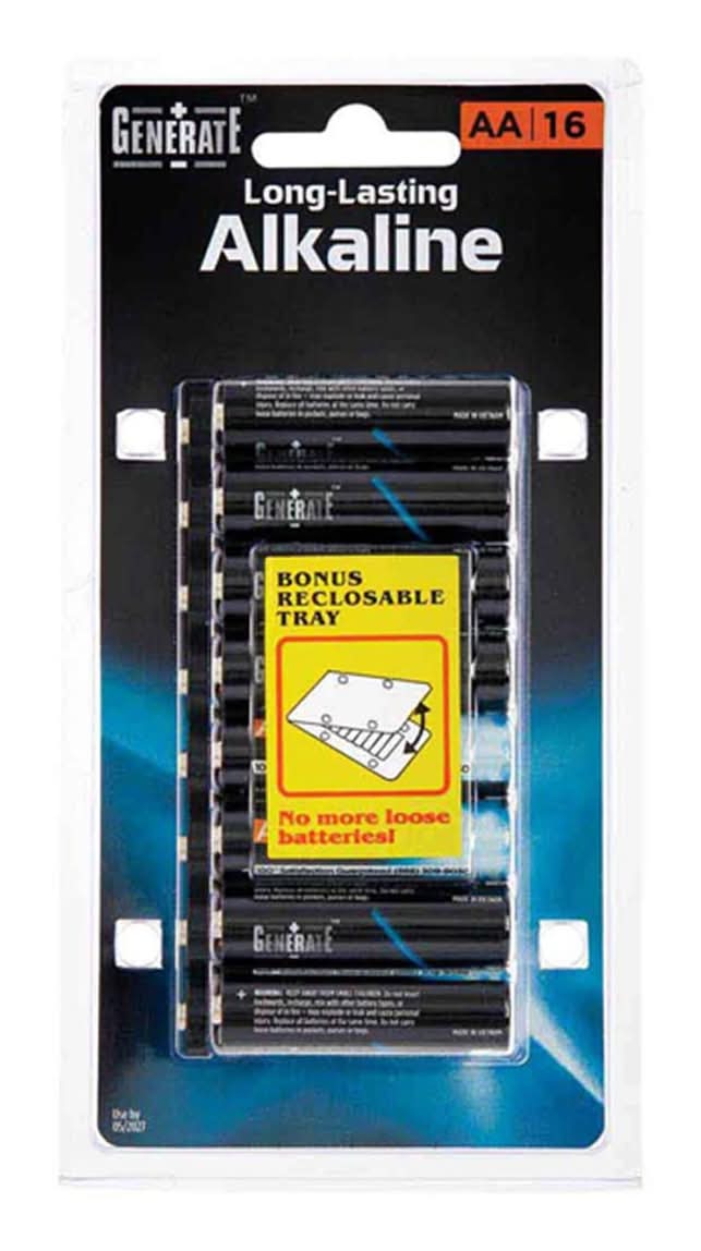 Generate Aa Long-Lasting Alkaline Battery 16 Ct