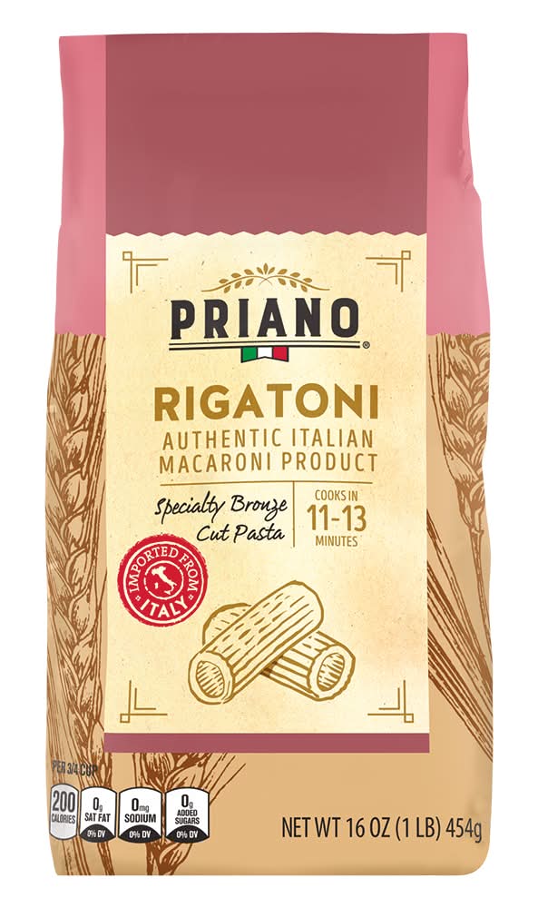 Priano Bronze Cut Rigatoni Pasta (16 oz)