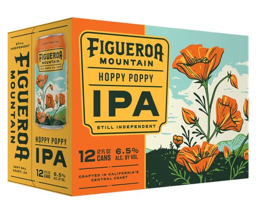 Figueroa Mountain Brewing Co Hoppy Poppy Ipa Beer (12 x 12 fl oz)