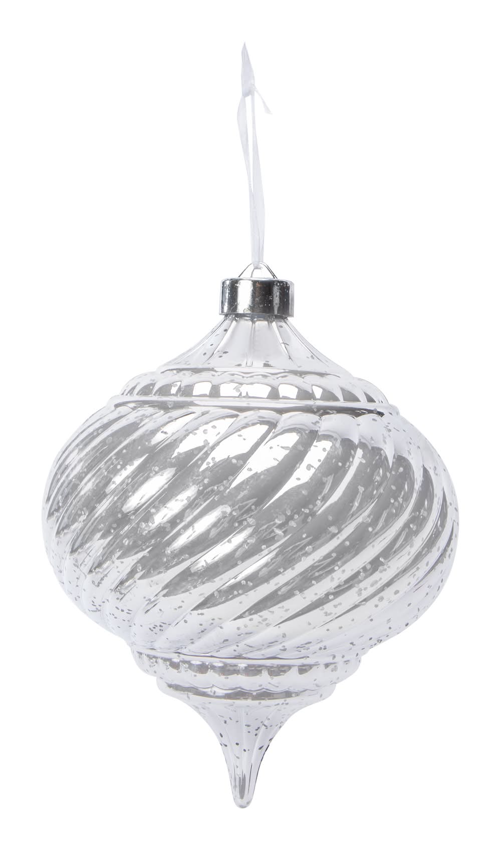 Christmas Snow Cool Retro Tree Ornament Silver