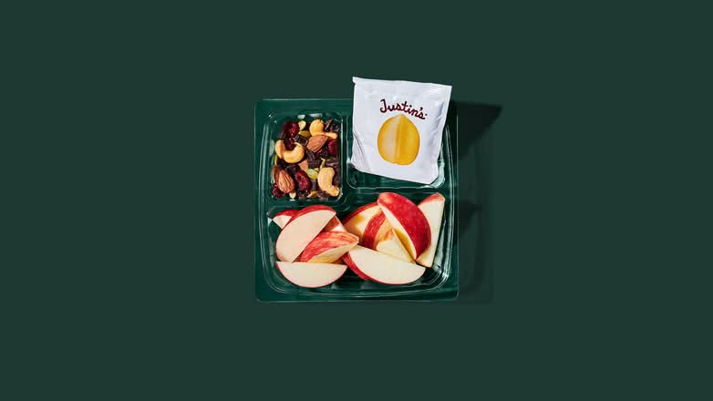 Apples, PB & Trail Mix Snack Box