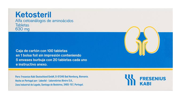 Fresenius kabi · Ketosteril ceteoanálogos de aminoácidos tabletas 630 mg (80 g)