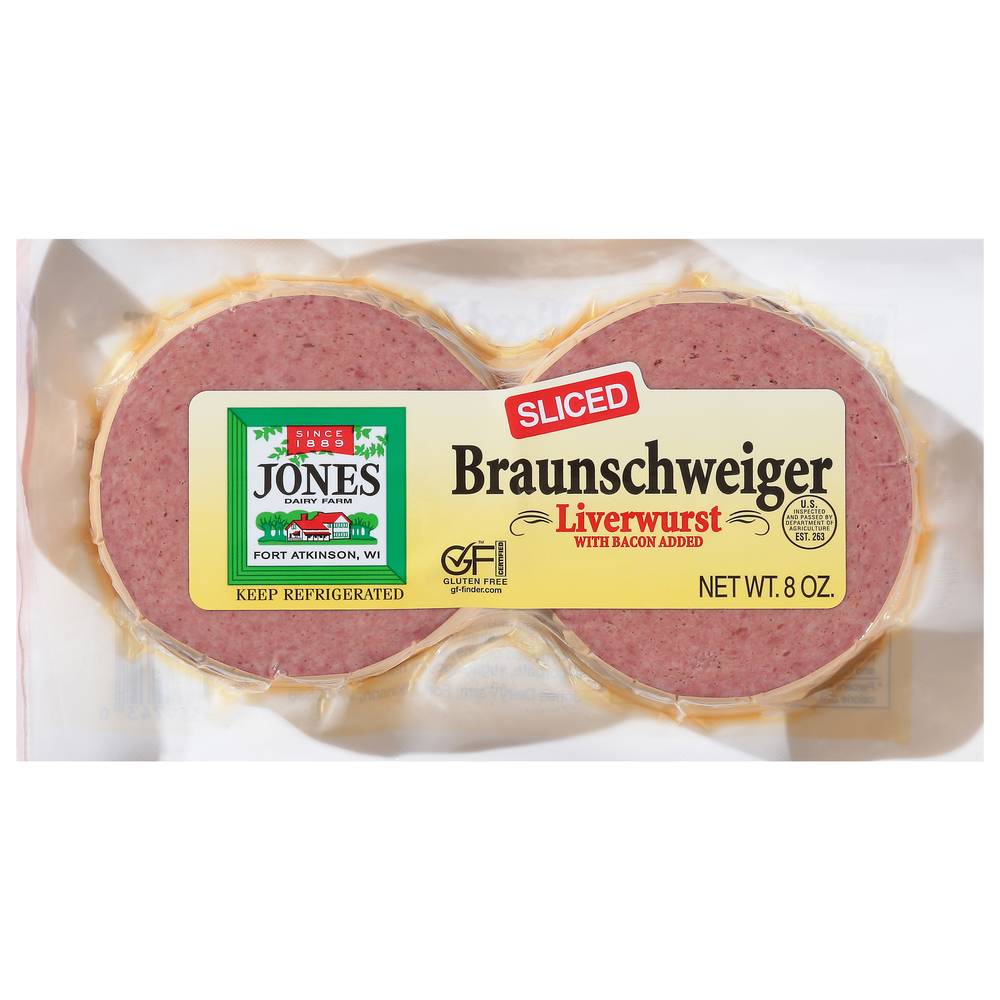 Jones Dairy Farm Braunschweiger Sliced Liverwurst