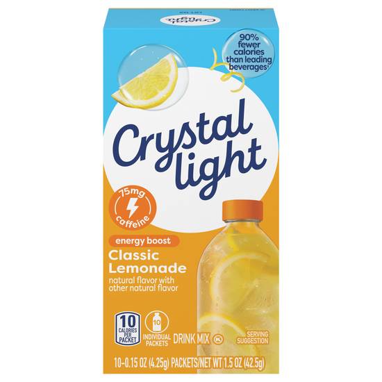 Crystal Light Energy Boost Drink Mix (1.5 oz) (lemonade)