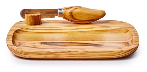 Sur La Table Olivewood Butter Tray Tan