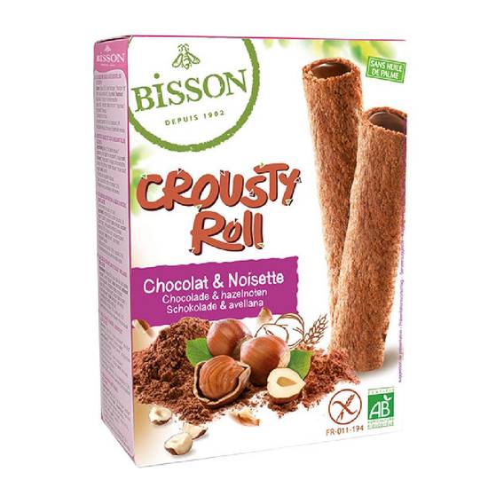 Crousty roll chocolat & noisette 125g - BISSON - BIO