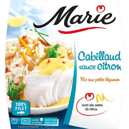 Cabillaud riz sauce citron Marie 290g