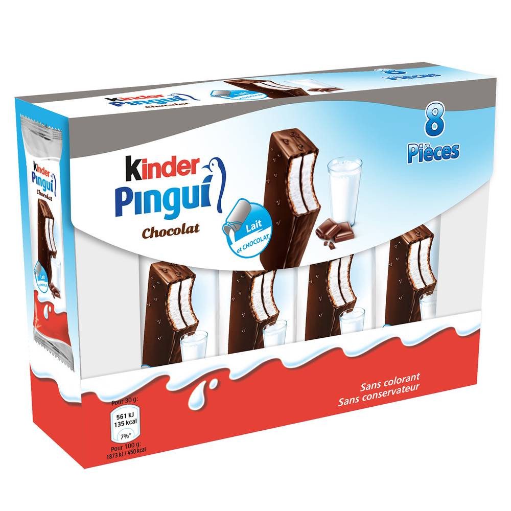 Kinder - Pingui génoise fourrée lait et cacao (chocolat)