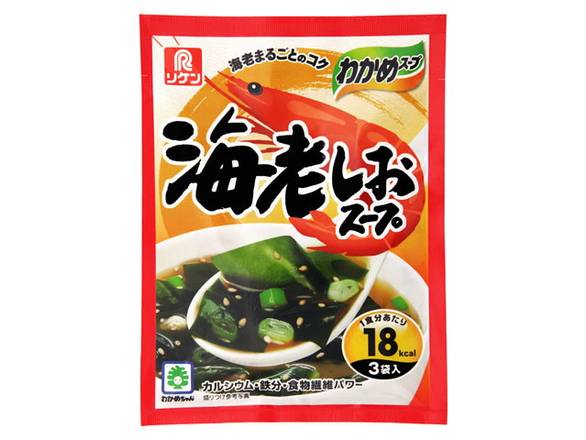 理研ビタミン わかめスープ 海老しおスープ 3袋入 Delivery Near Me