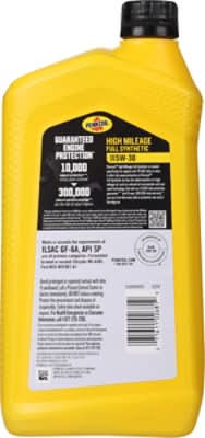 Pennzoil High Mileage Full Synthetic Sae 5w-30 Motor Oil (1 qt)