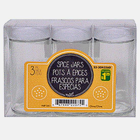 Dollarama Glass Spice Jar, 3 pack (Assorted) (3pk)
