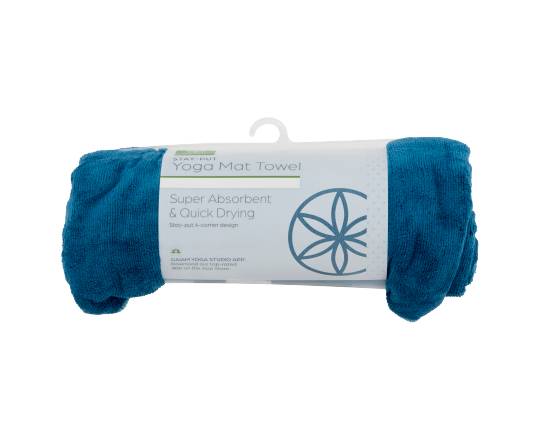 Gaiam Stay-Put Yoga Mat Towel (lake)