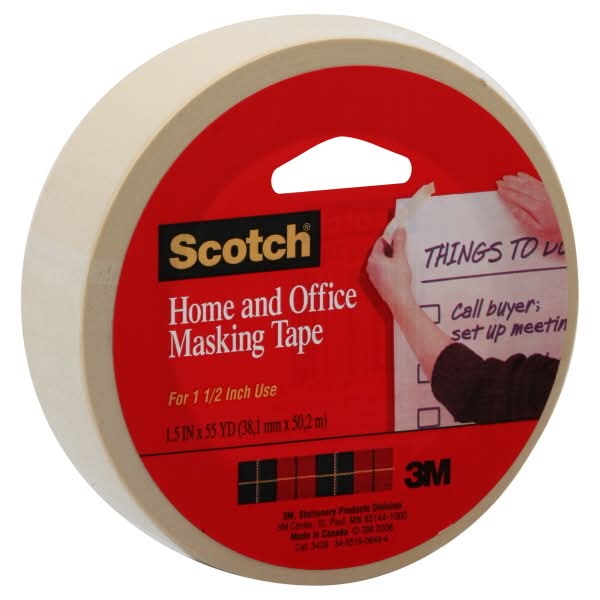 Scotch Masking Tape, 1.41 in X 54.6 Yd