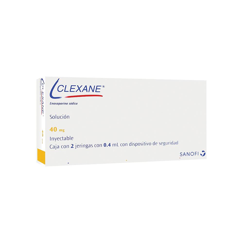 Clexane enoxaparina sódica solución inyectable de 0.4 ml (2 piezas)