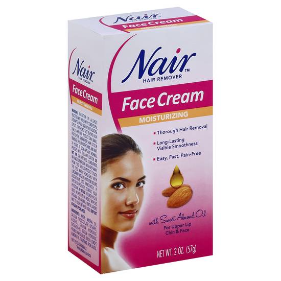 Nair Face Cream Moisturizing Thorough Hair Removal (2 oz)