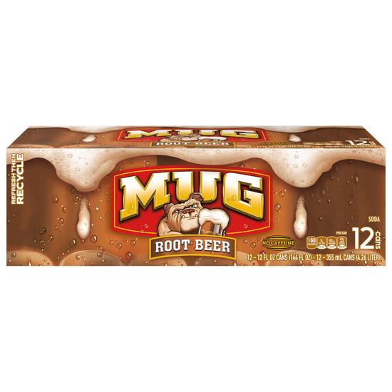 Mug Root Beer Soda (12 ct, 12 fl oz)