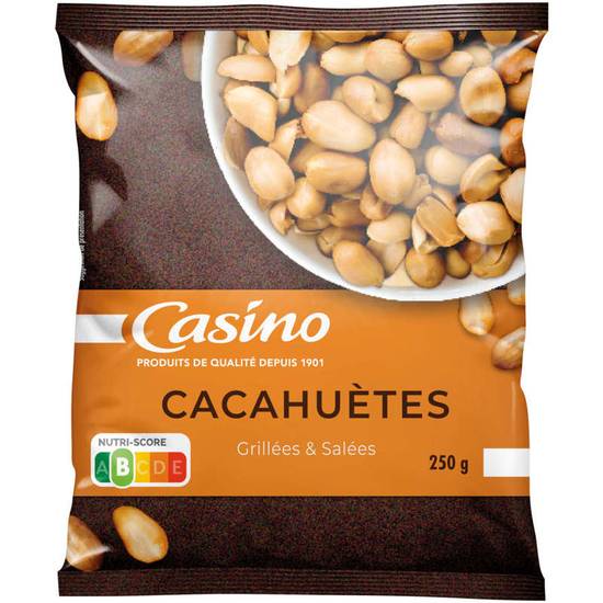 CASINO - Cacahuètes grillées à sec - Salé - 250g