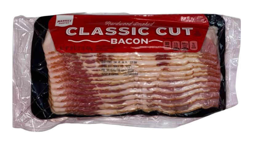 Market Pantry Classic Cut Bacon, Hardwood Smoked (16 oz)
